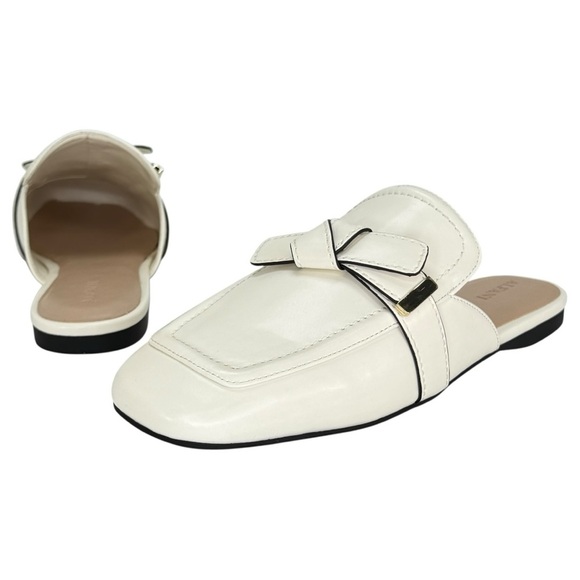 Alfani Parvani Bone Faux Leather Womens Flat Mules Size 10M - Picture 9 of 13
